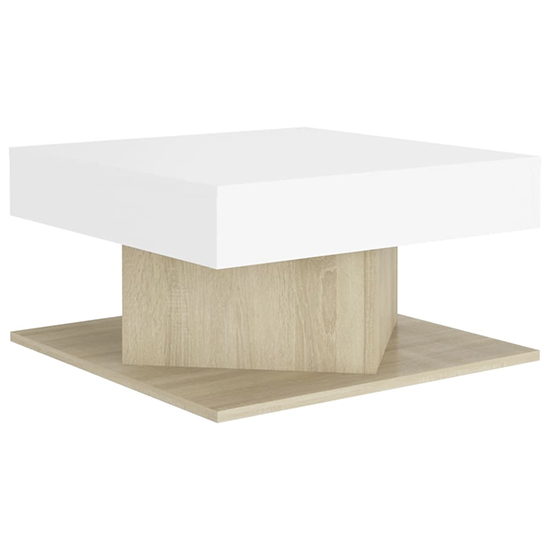 Deveraux Square Wooden Coffee Table In White Sonoma Oak_2