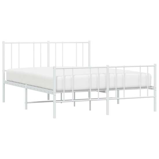 Devlin Metal Double Bed In White