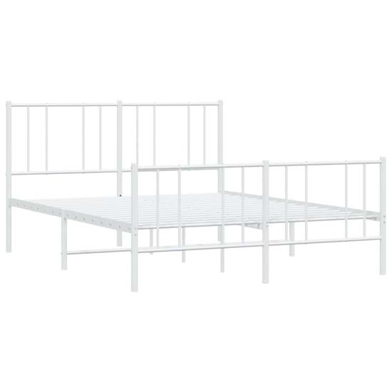 Devlin Metal Double Bed In White