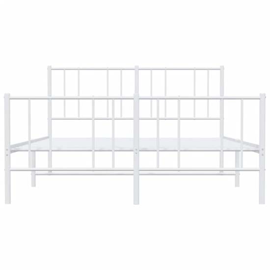 Devlin Metal Double Bed In White