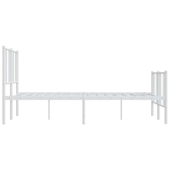 Devlin Metal Double Bed In White