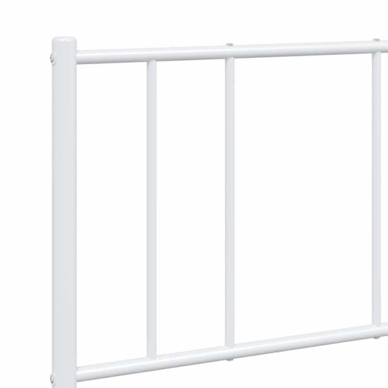 Devlin Metal Double Bed In White