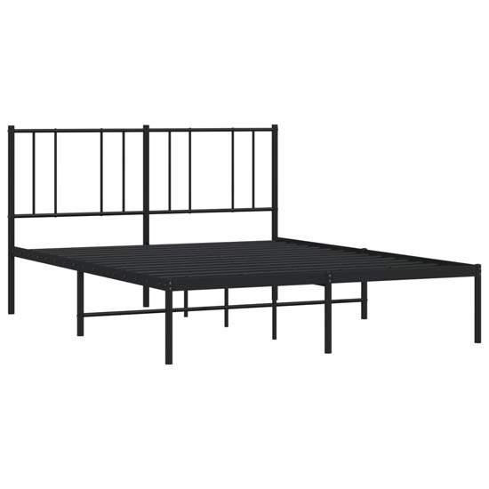 Devlin Metal King Size Bed With Headboard In Black