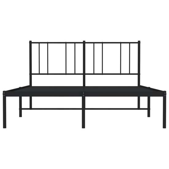 Devlin Metal King Size Bed With Headboard In Black