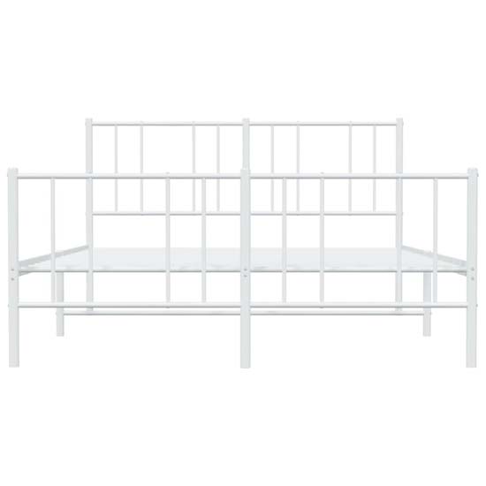 Devlin Metal King Size Bed In White