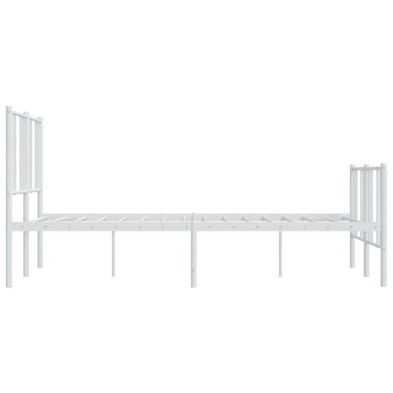 Devlin Metal King Size Bed In White