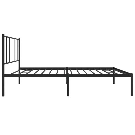 Devlin Metal Single Bed With Headboard In Black