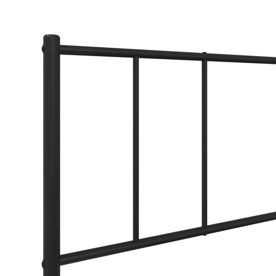 Devlin Metal Single Bed With Headboard In Black
