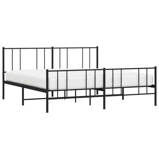 Devlin Metal Super King Size Bed In Black