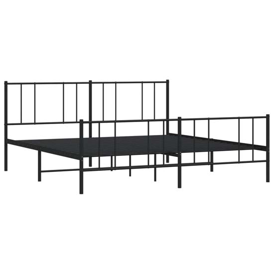 Devlin Metal Super King Size Bed In Black
