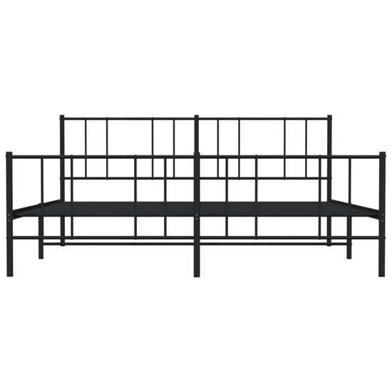 Devlin Metal Super King Size Bed In Black