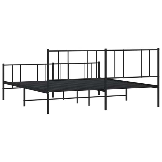 Devlin Metal Super King Size Bed In Black