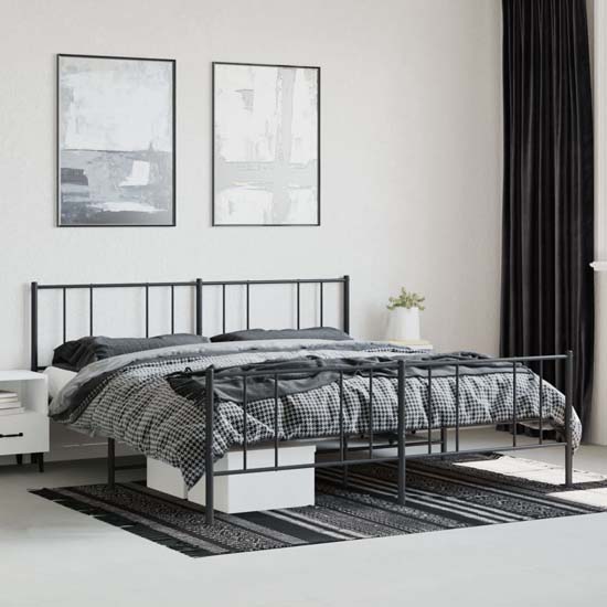 Read more about Devlin metal super king size bed in black