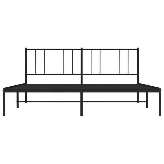 Devlin Metal Super King Size Bed With Headboard In Black