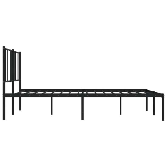 Devlin Metal Super King Size Bed With Headboard In Black