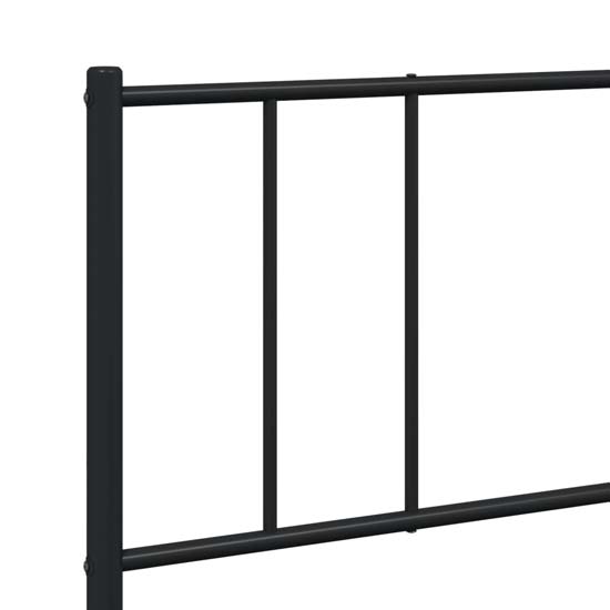 Devlin Metal Super King Size Bed With Headboard In Black