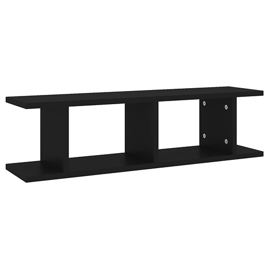 Devlin Set Of 2 Wooden Wall Shelf In Black