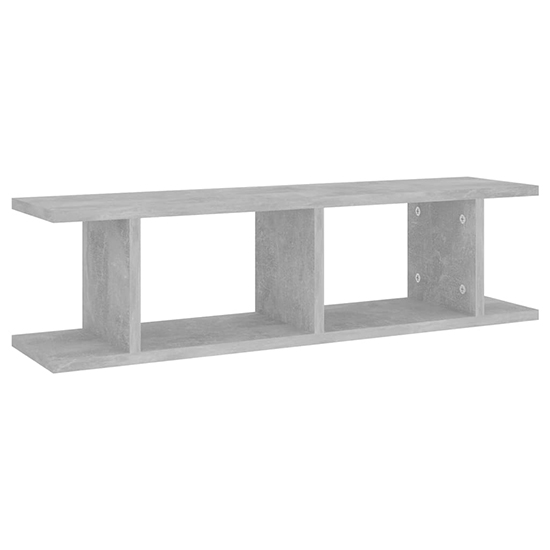 Devlin Set Of 2 Wooden Wall Shelf In Concrete Effect