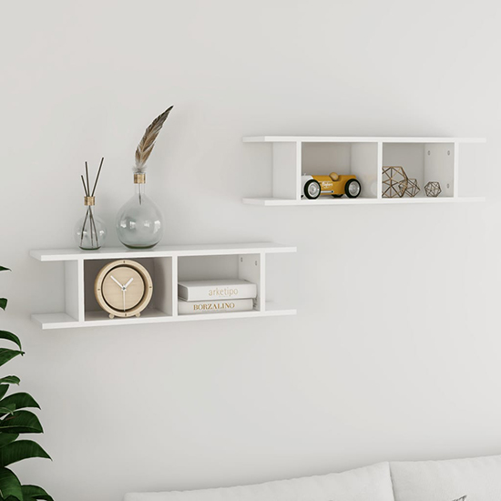 Devlin Set Of 2 Wooden Wall Shelf In White And Sonoma Oak_1