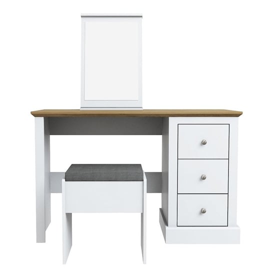 Didcot Wooden Dressing Table Set In White