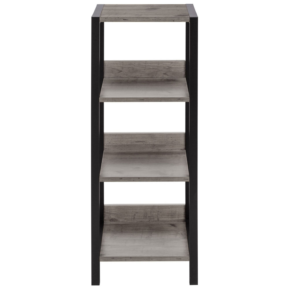 Devrano Wooden Bathroom Storage Unit in Concrete and Black