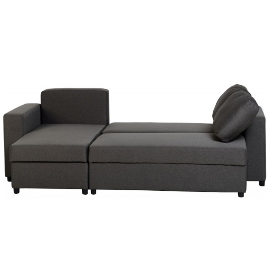 Dagmar Corner Sofa Bed In Dark Grey Fabric With Storage_6