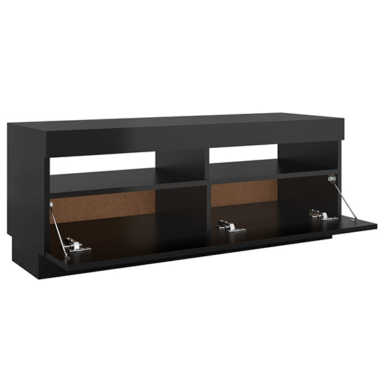 Dezso High Gloss TV Stand In Black With LED Lights_8