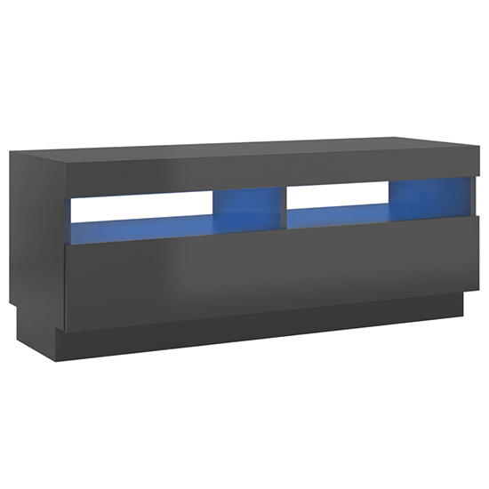 Dezso High Gloss TV Stand In Grey With LED Lights_6