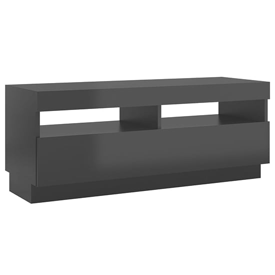 Dezso High Gloss TV Stand In Grey With LED Lights_7