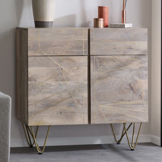 Read more about Dhort medium wooden sideboard in natural with 2 doors