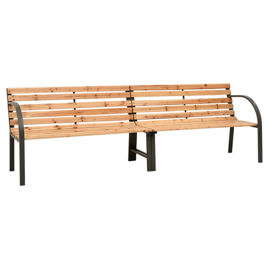 Product photograph of Dhuni Twin Wooden Garden Seating Bench In Natural from Furniture in Fashion