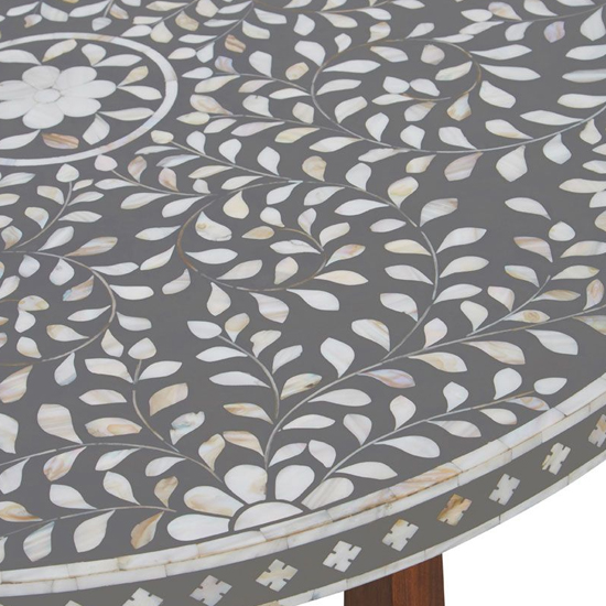 Diadem Round Wooden Coffee Table With Brown Legs