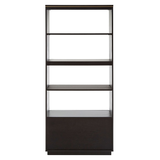 Chalawan Rubberwood Shelf Unit In Black      