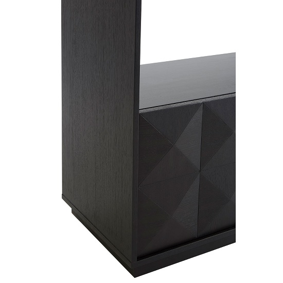 Diamond Rubberwood Shelf Unit In Black FiF
