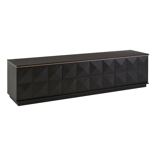 Diamond Rubberwood TV Stand In Black With Two Doors Sale