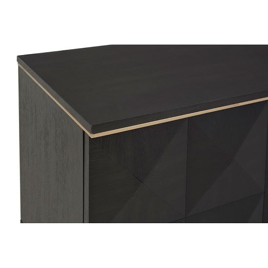 Chalawan Rubberwood TV Stand In Black With Two Doors_6