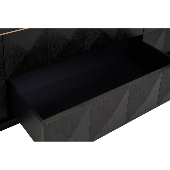 Diamond Rubberwood TV Stand In Black With Two Doors Sale