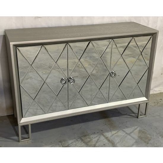 Read more about Diama wooden sideboard in vintage champagne with 3 doors