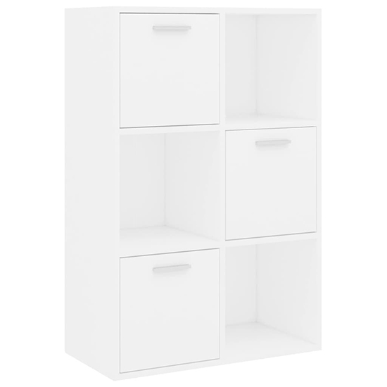 Diara Wooden Storage Cabinet 3 Doors 3 Shelves In White