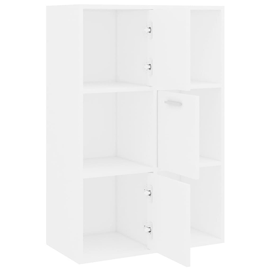 Diara Wooden Storage Cabinet 3 Doors 3 Shelves In White