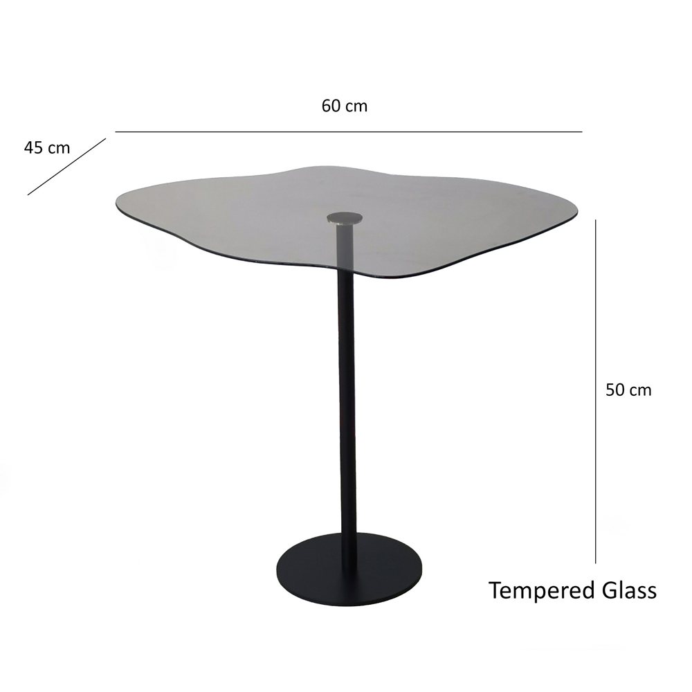 Diaro Glass Top Coffee Table With Black Metal Frame