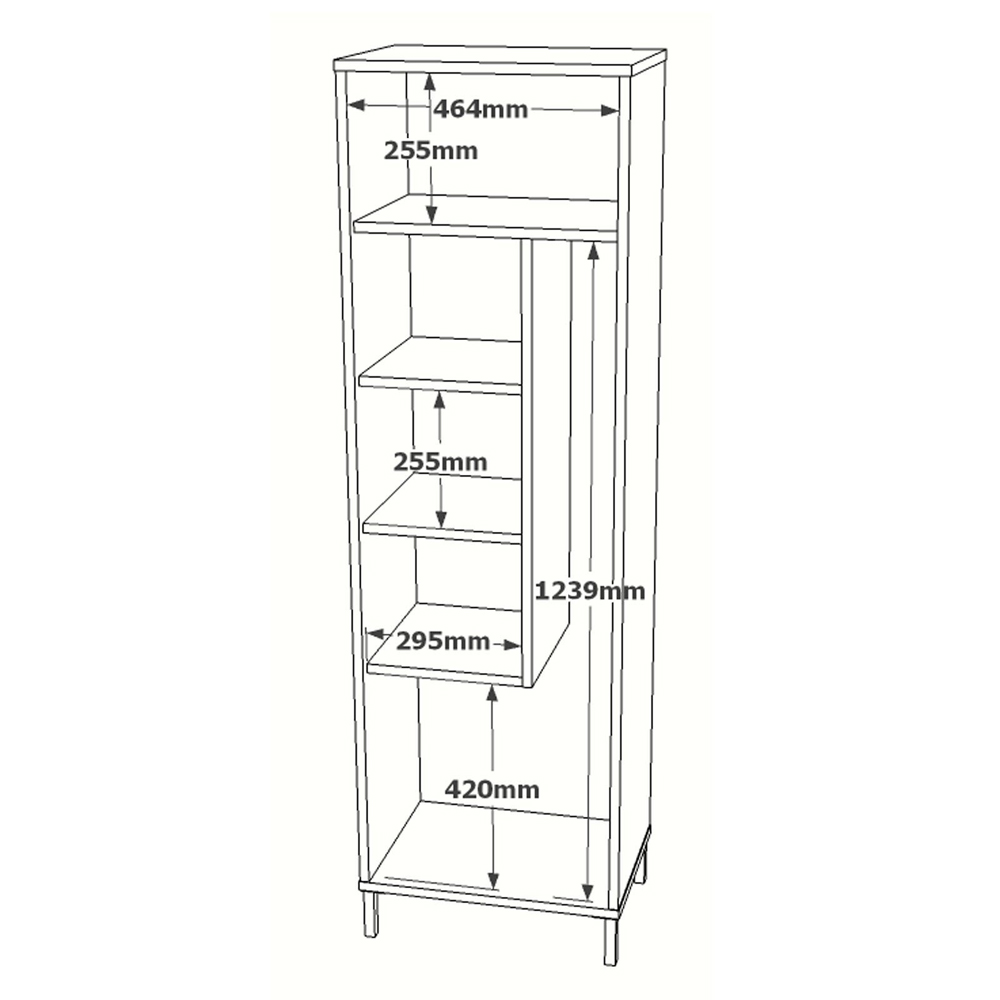 Diavo Wooden Hallway Cabinet With 2 Doors In Walnut And White