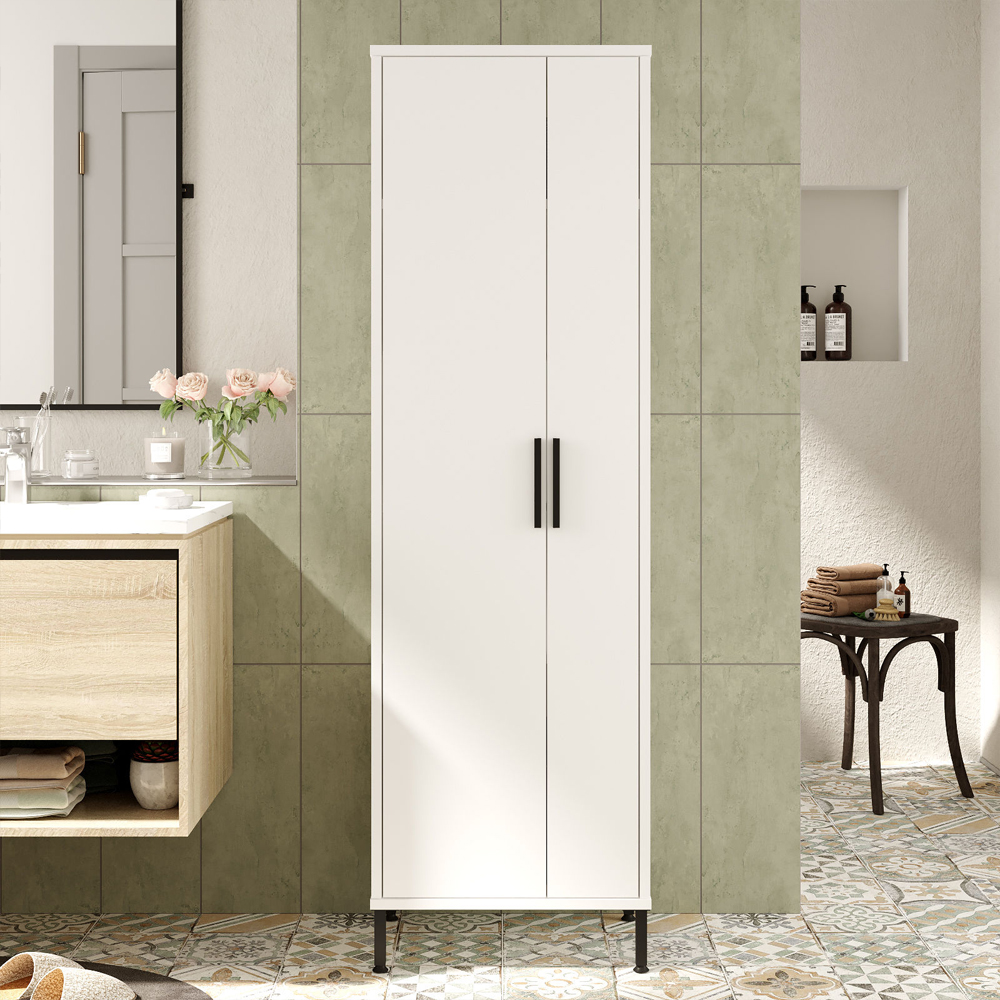 Diavo Wooden Hallway Cabinet With 2 Doors In White