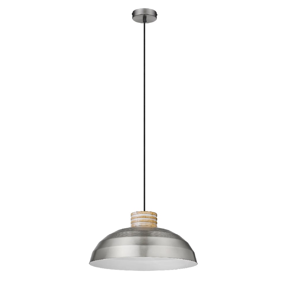 Read more about Diaz aluminium pendant light in satin nickel