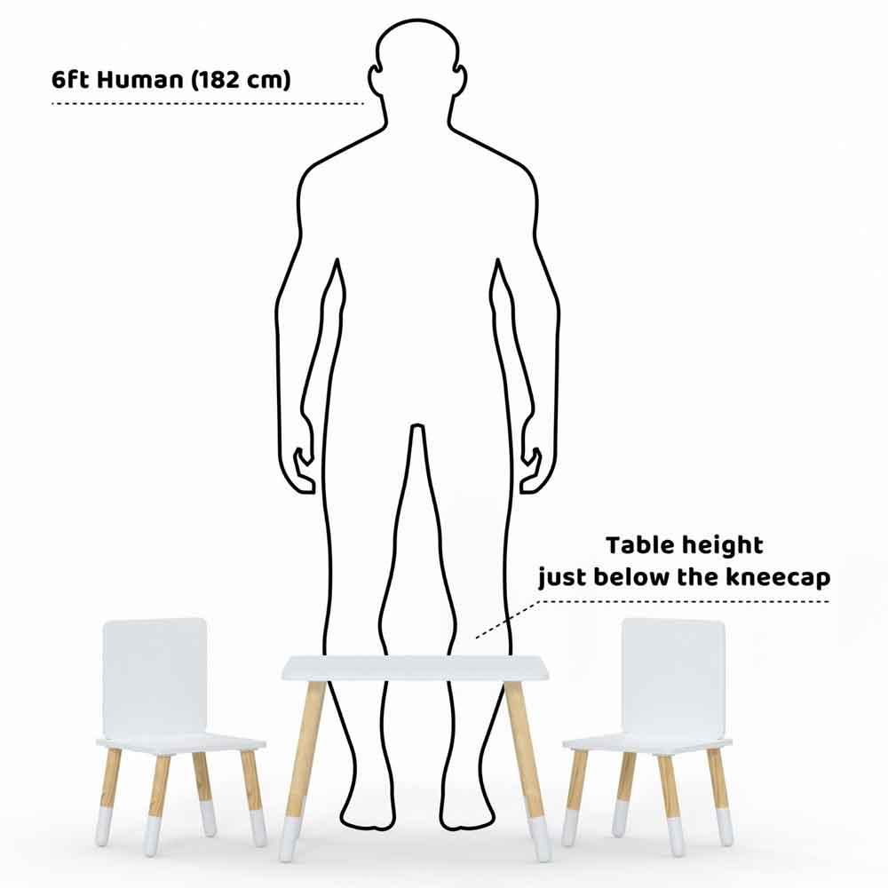 Dickson Wooden Kids Table And 2 Chairs In White