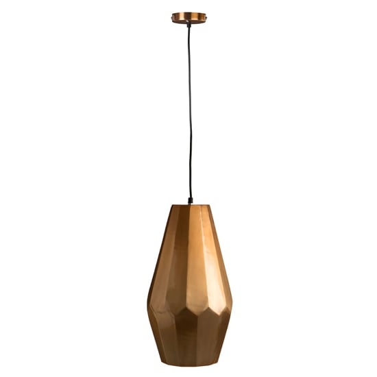 Photo of Dicotan folded design lagre pendant light in copper