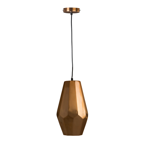 Product photograph of Dicotan Folded Design Small Pendant Light In Copper from Furniture in Fashion