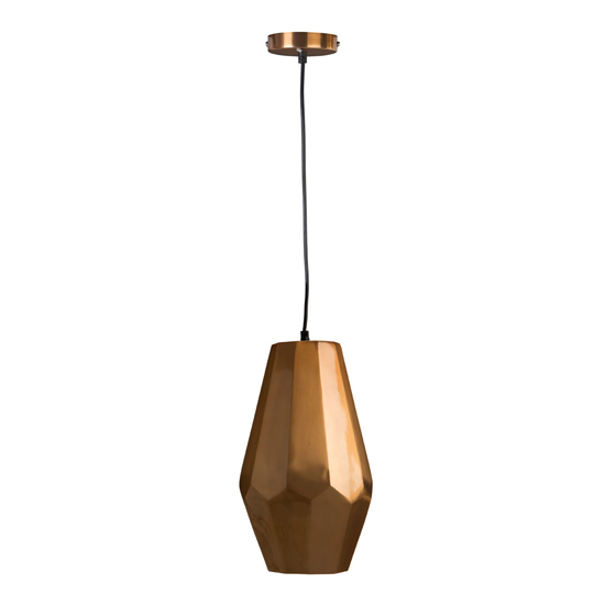 Photo of Dicotan folded design small pendant light in copper