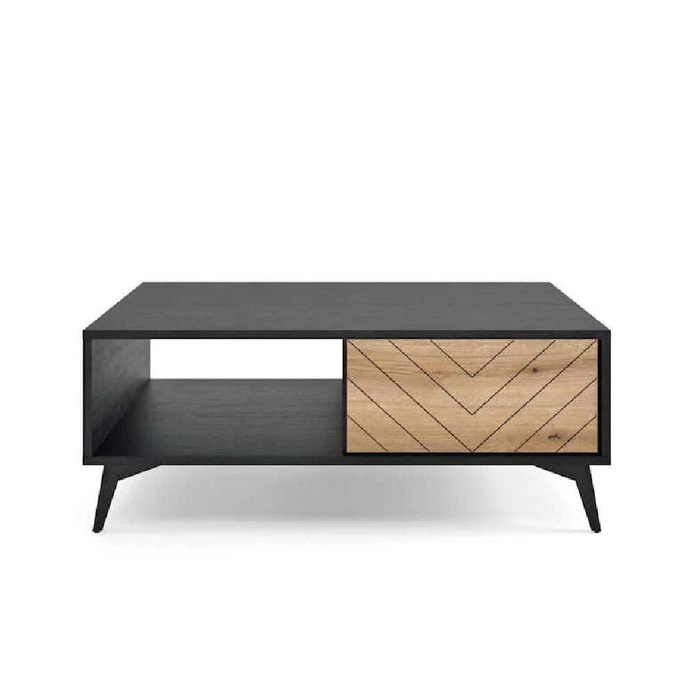 Dieppe Wooden Coffee Table With 2 Drawers In Evoke Oak