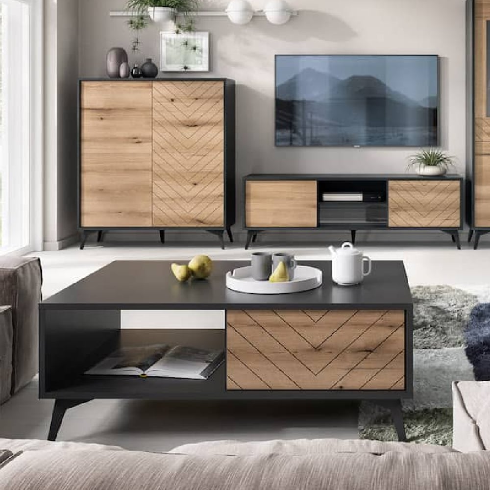 Read more about Dieppe wooden coffee table with 2 drawers in evoke oak